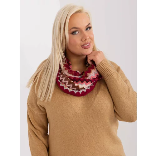 Fashion Hunters Burgundy scarf with shiny thread