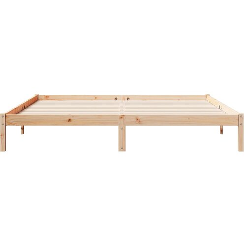  Dugi okvir kreveta bez madraca 180 x 220 cm od borovine Slike