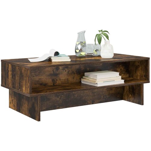  Kava Stol Dimljeni hrast 100 x 46 x 35 cm Konstruirano drvo Slike