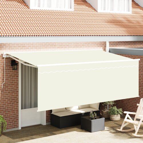 vidaXL Retraktilna tenda Krem Bela Rjava 400 x 200 cm Cene