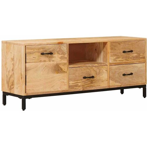  stalci s ladicama Smeđa 110 x 30 x 46 cm Čvrsto drvo manga Slike