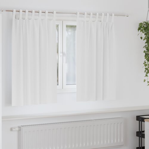 VidaXL Zavjese sa zavjesama 2 pcs Čista bijela Poliester Slike