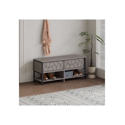 Hanah home cipelarnik inola shoe bench Lıght mocha Cene