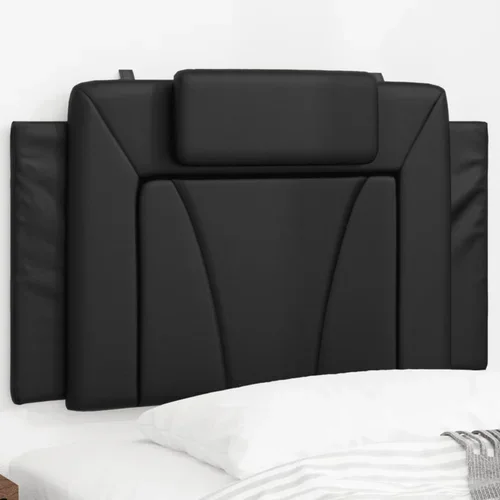 Jastuk za uzglavlje crni 80 cm od umjetne kože