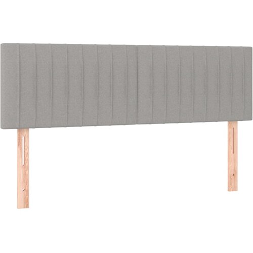  Krevet box spring s madracem LED svjetlosivi 140x190 cm tkanina Slike