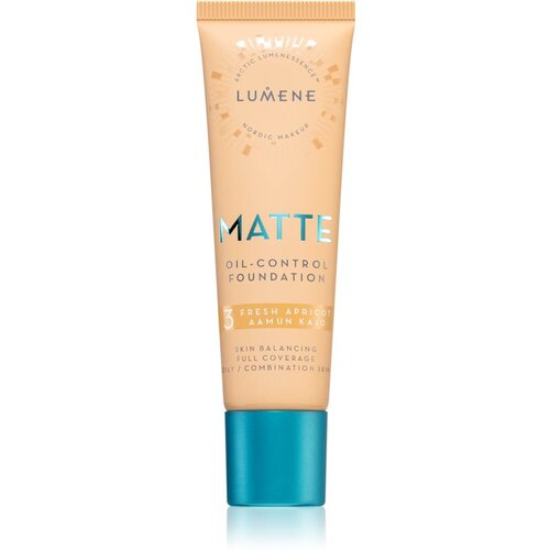 Lumene Matte Oil-Control fluidni puder za mje&amp;scaron;ovitu i masnu kožu nijansa 3 Fresh Apricot 30 ml Slike
