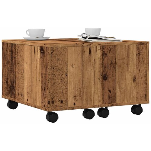 VidaXL Kava miza Old Wood 60x60x38 cm Inženirski les Slike