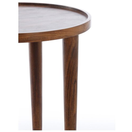 Light &amp;amp; Living Okrogla stranska mizica iz masivne akacije &amp;oslash; 49 cm Qiano &amp;ndash; Slike