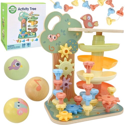 Woopie Green drvo aktivnosti s kulodromom Montessori 4u1 Slike