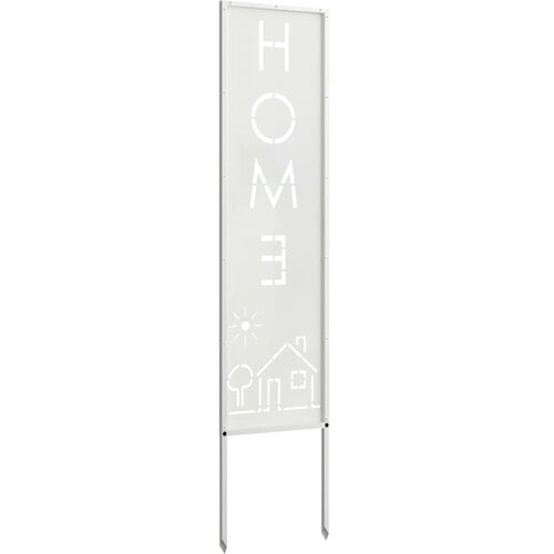  Privatnost u vrtu Bijelo 32 x 140 cm Hladno valjana čelična Slike