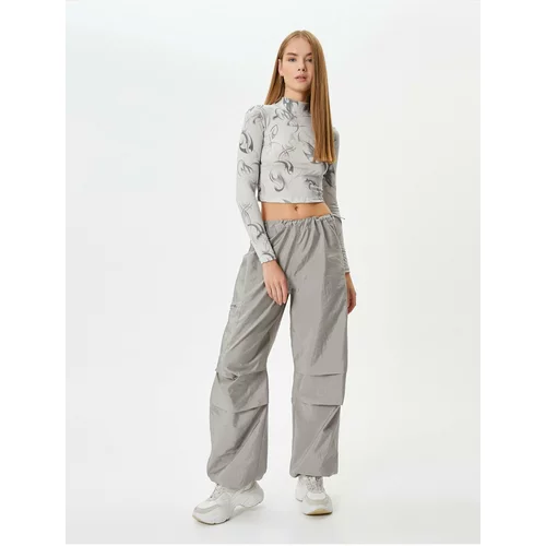 Koton Parachute Trousers Relaxed Cut with Floor Detail and Pockets