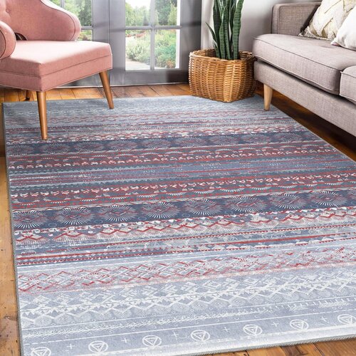 Mila Home vijolična/siva pralna preproga 80x150 cm vintage stripe &amp;ndash; Slike