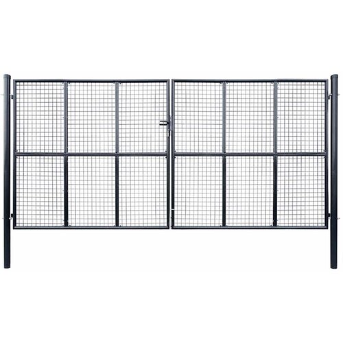  Vrtna vrata od mrežastog čelika 400x200 cm, siva Cijene