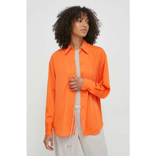 Calvin Klein Srajca ženska, oranžna barva