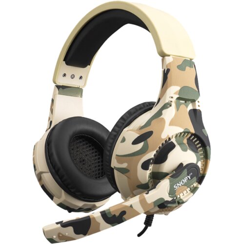  Slu&scaron;alice sa mikrofonom gaming Snopy SN-8800 GAMETIME Camouflage Pattern PC 3,5M PS4-XBOX-Mobile Gaming Headset with Adjustable Microphone, 32595 Cijene