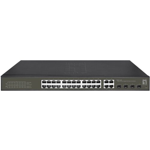 Level One Switch 24x GE GES-2128P 4xGSFP 19“ 380W 24xPoE+ Cene