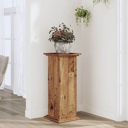 VidaXL Stojalo za rastline starinski les 33x33x80 cm inž. les Slike