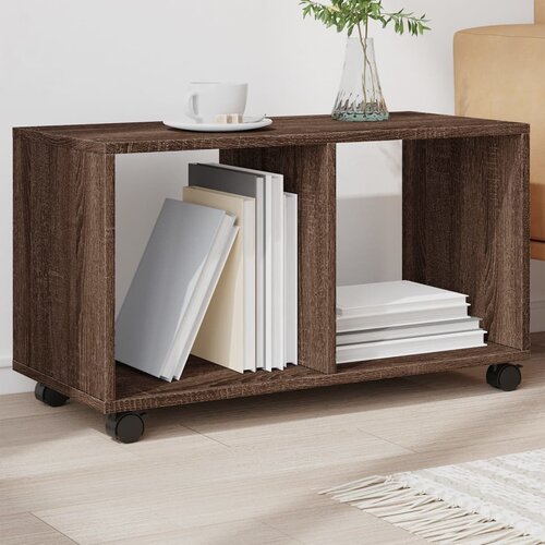 vidaXL Omarica na kolesih rjav hrast 72x33x42,5 cm inženirski les Cene