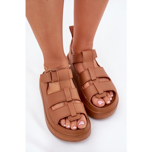 Boto Ladies Platform Sandals Camel Nitavelia Slike