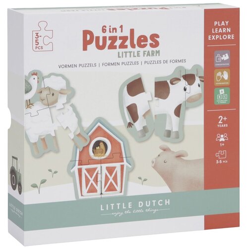 Little dutch Puzzle Little Farm 6v1 LD7148 Cene