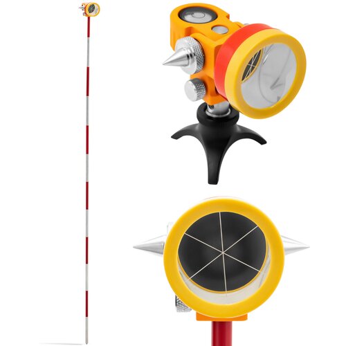 Steinberg Systems Mini prizmatsko geodetsko zrcalo z daljinomerom s polom in bazo, prevlečeno s srebrom dia. 3,6 cm 1,26 m, (21101835) Slike