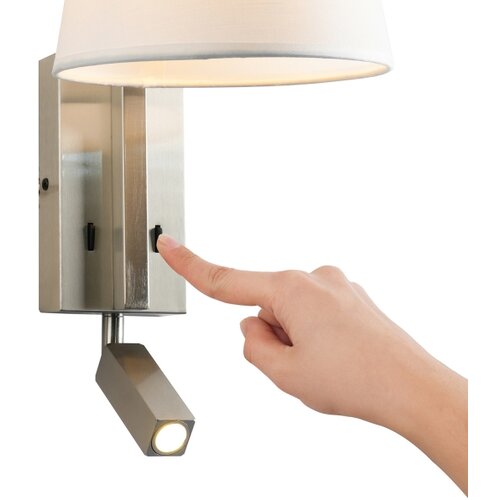  Brilagi - LED zidna lampa RAYA 1xE14/40W/230V + LED/3W bela/mat hrom Slike