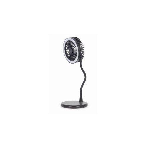  Desktop ventilator sa LED svjetlom + wireless charger GEMBIRD TA-WPC10-LEDFAN-01 Slike