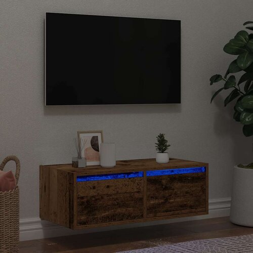 VidaXL TV ormarići s LED svjetlima 2 kom boja drva 75x35,5x25 cm Slike