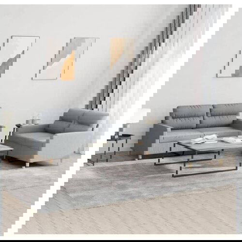 VidaXL 2-dijelni set sofa s jastucima svjetlosivi od tkanine Slike