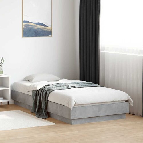 Furnova Posteljni okvir betonsko siv 90x190 cm inženirski les, (21940042) Slike