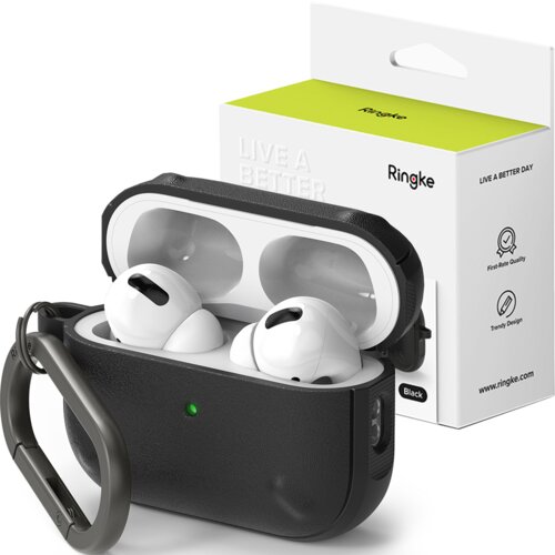 Ringke OVITEK ONYX ZA AIRPODS PRO 2 ARMOR COVER CASE ČRN, (22006182) Slike