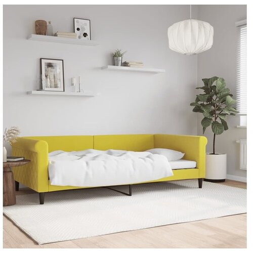 vidaXL Dnevni krevet žuti 100 x 200 cm baršunasti Cene