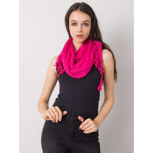 Fashion Hunters Fuchsia women&amp;#039;s scarf with fringes Slike