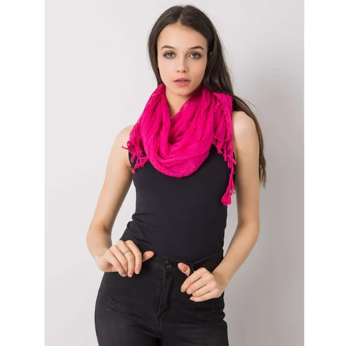 Fashion Hunters Fuchsia women's scarf with fringes