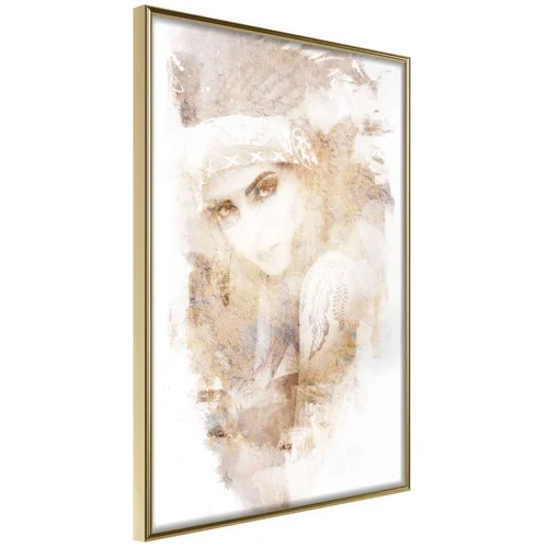  Poster - Mysterious Look (Beige) 40x60