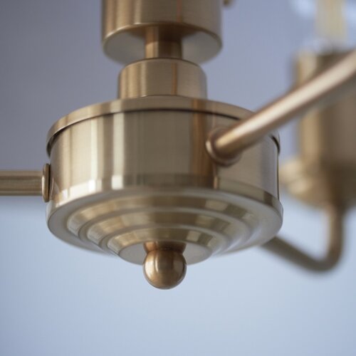  Endon 110723 - Luster na lancu HIGHCLERE 3xE14/40W/230V bež/mesing Slike
