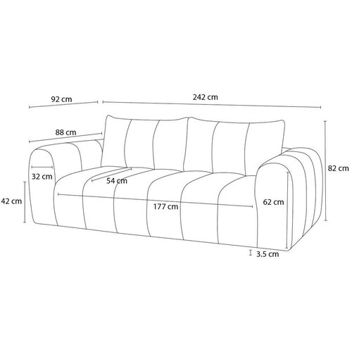 Bobochic Paris Zelena sedežna garnitura 242 cm Nesty &amp;ndash; Slike