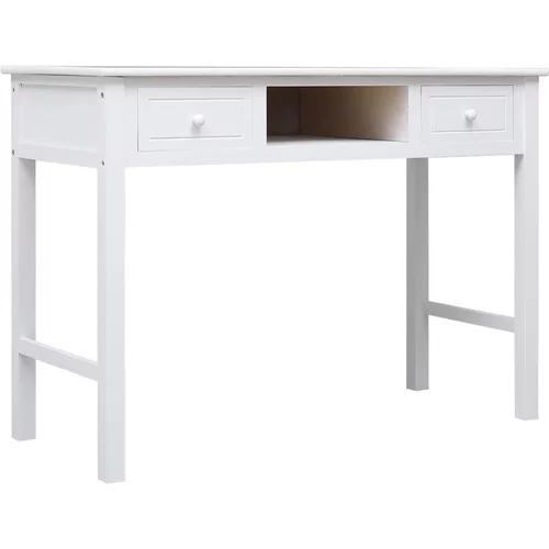  Radni stol bijeli 108 x 45 x 76 cm od masivnog drva paulovnije