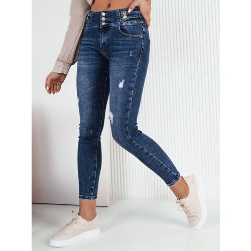 DStreet Spodnie damskie jeansowe AVILA niebieskie Slike