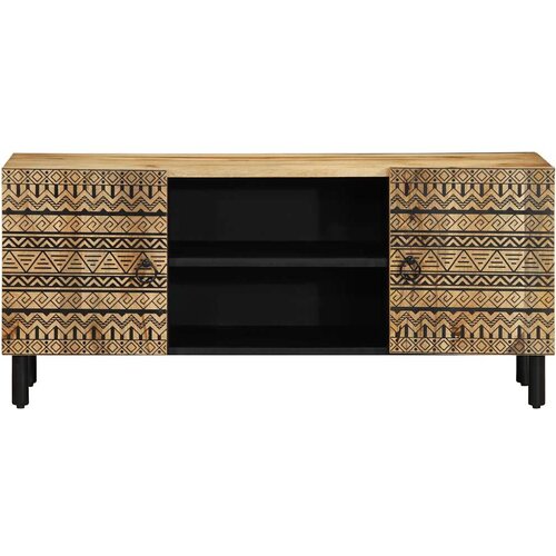  ormarić crni 105x33,5x46 cm Puno grubo drvo Mango Slike