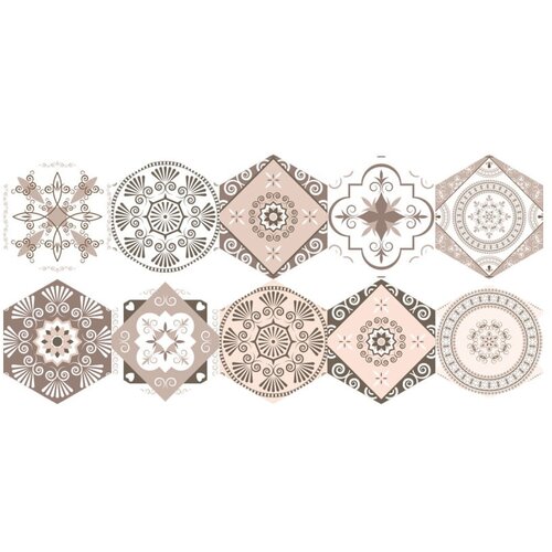 Ambiance Komplet 10 talnih nalepk Floor Stickers Hexagons Cornalina, 40 x 90 cm Cene