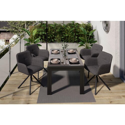 Ambia Garden RAZTEGLJIVA MIZA, antracit, temno siva Cene