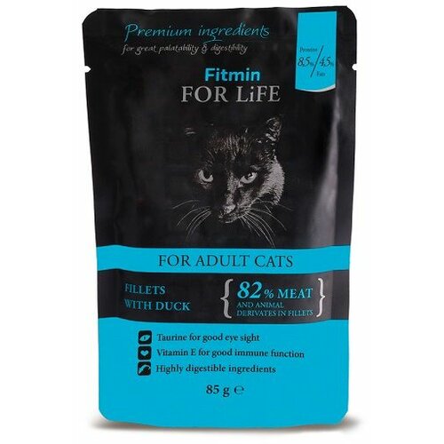 Fitmin For Life Cat Adult Kesica Pačetina, hrana za mačke 85g Slike