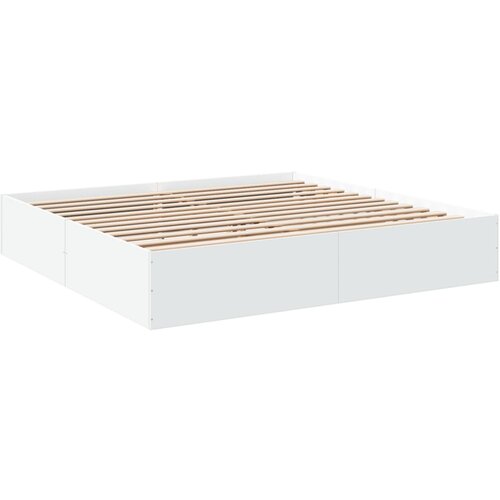 VidaXL Posteljni okvir bel 180x200 cm inženirski les, (21156070) Slike