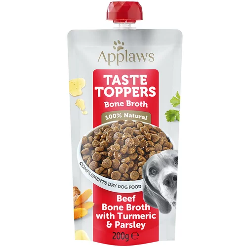 Applaws Ekonomično pakiranje Taste Toppers vrećice 12 x 200 ml - Juha od goveđih kostiju s kurkumom i peršinom
