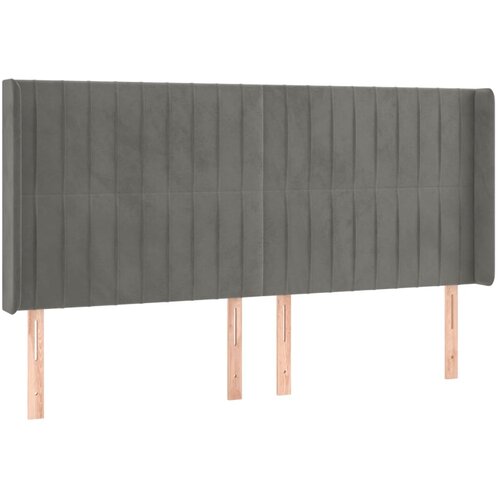  LED uzglavlje svjetlosivo 183 x 16 x 118/128 cm bar&amp;scaron;unasto Slike