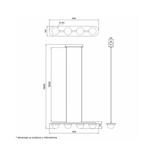  solea 6 luster 28W 3000/4000/6000K crna/drvo Slike
