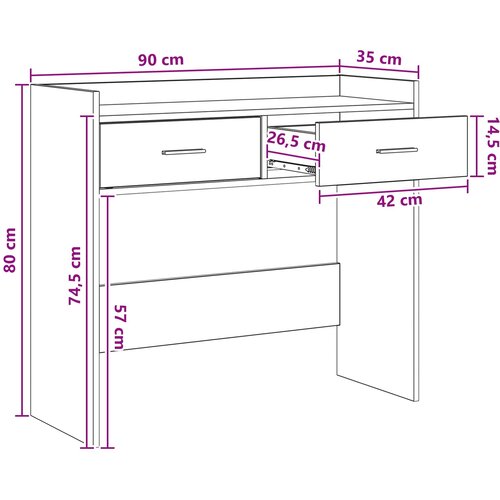  Konzolna stolica 90 x 35 x 80 cm Konstruirano drvo Slike