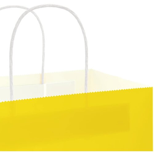  Papirnate vrećice 250 kom s ručkama žute 32x22x24 cm Slike