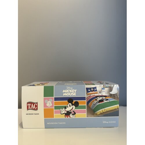 Tac Set posteljine za dečake 60285226 Mickey Mouse Rainbow, 100x200cm, &Scaron;areni Cene